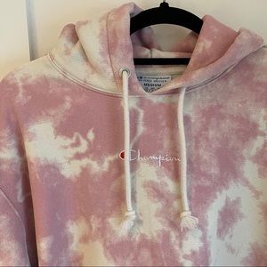 champion pink tie dye hoodie